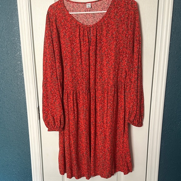 Old Navy Orange and Red Floral dress - Picture 1 of 5